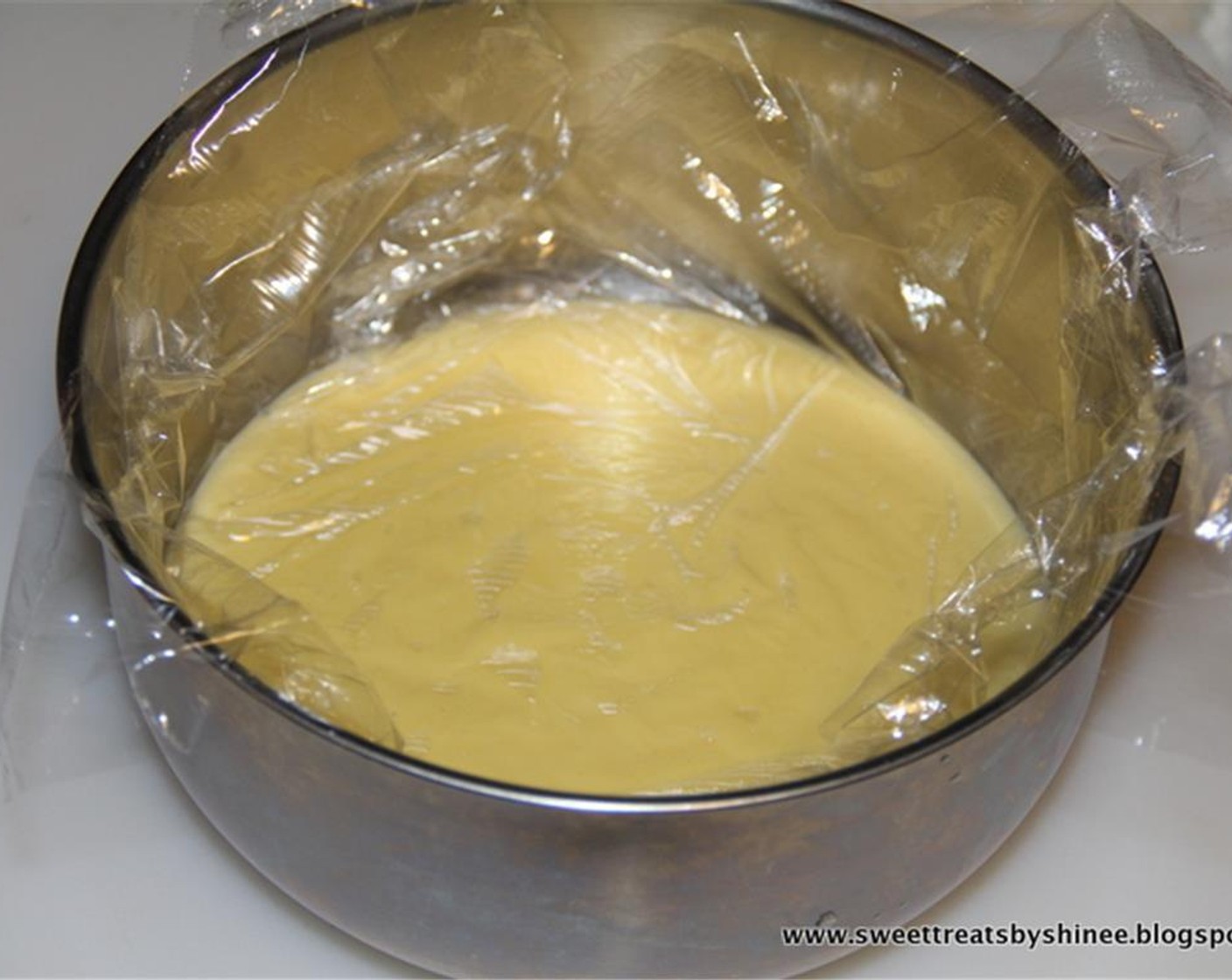 step 5 Transfer to a clean bowl and set it over ice bath. Cover with plastic wrap so that it touches the cream and refrigerate it.