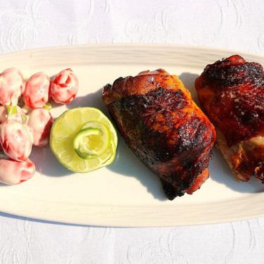 Roast Chicken Thighs with Grape Tomatoes in Yogurt Dressing Recipe | SideChef