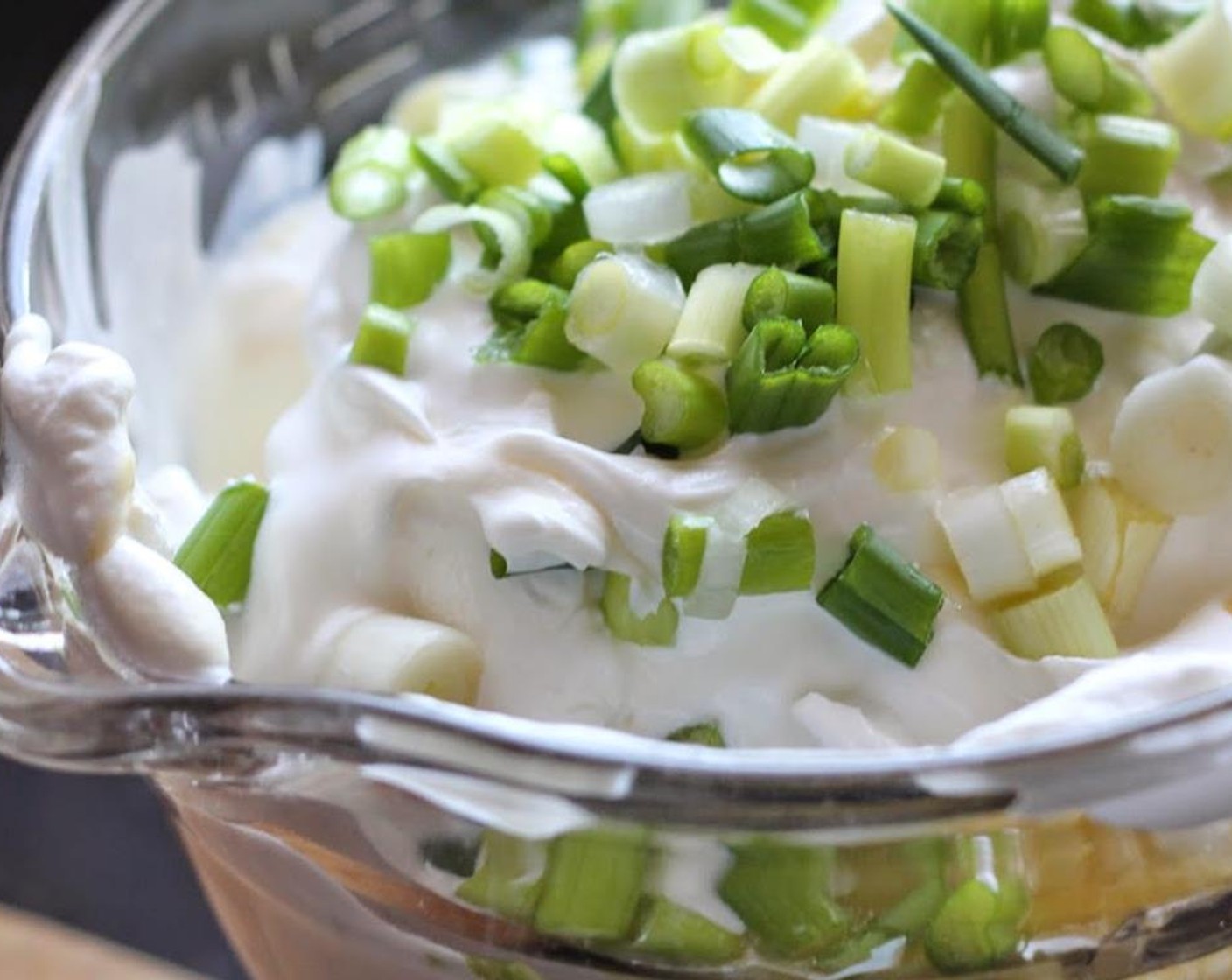 step 3 Combine Butter (1/2 cup), Cream of Chicken Soup (10.5 oz), Scallion (1/2 cup), and Sour Cream (2 cups). Mix well.