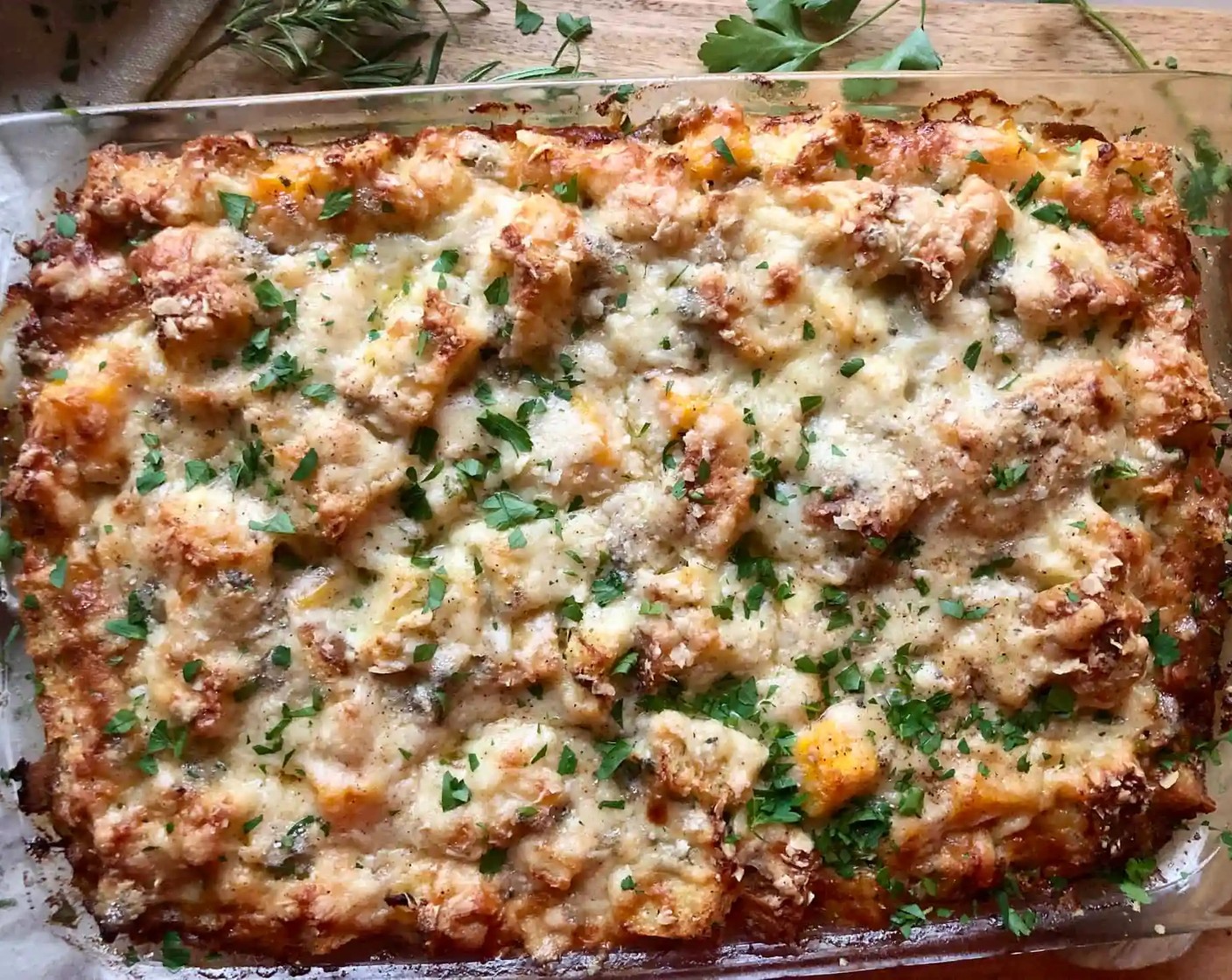 Roasted Butternut Squash Bread Pudding