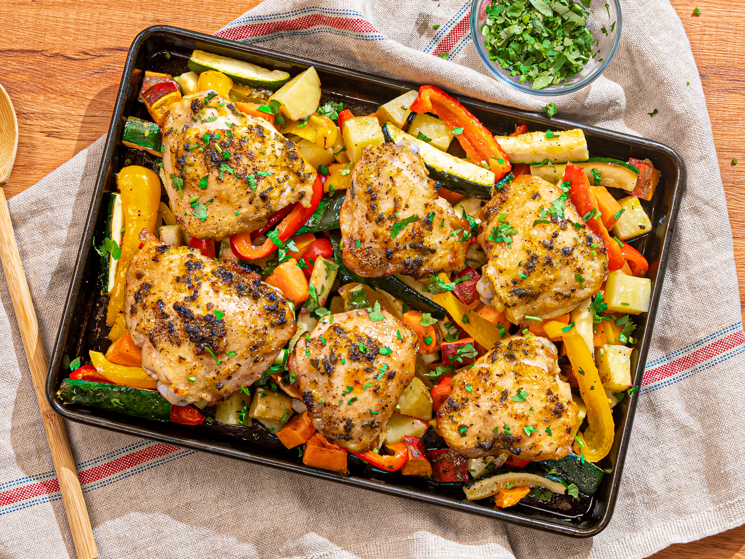 Lemon Butter Sheet Pan Chicken with Roasted Vegetables