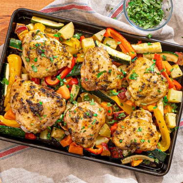 Lemon Butter Sheet Pan Chicken with Roasted Vegetables Recipe | SideChef