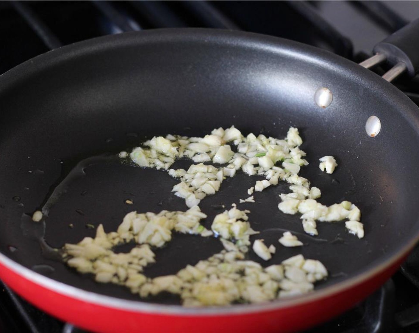 step 1 Heat Olive Oil (2 Tbsp) in a sauté pan over medium heat. Add Garlic (2 cloves) and sauté 2 minutes.