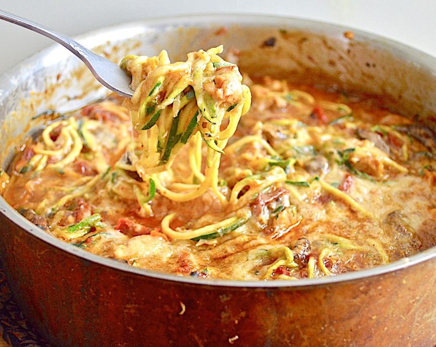 Chicken Alfredo Zoodle Bake