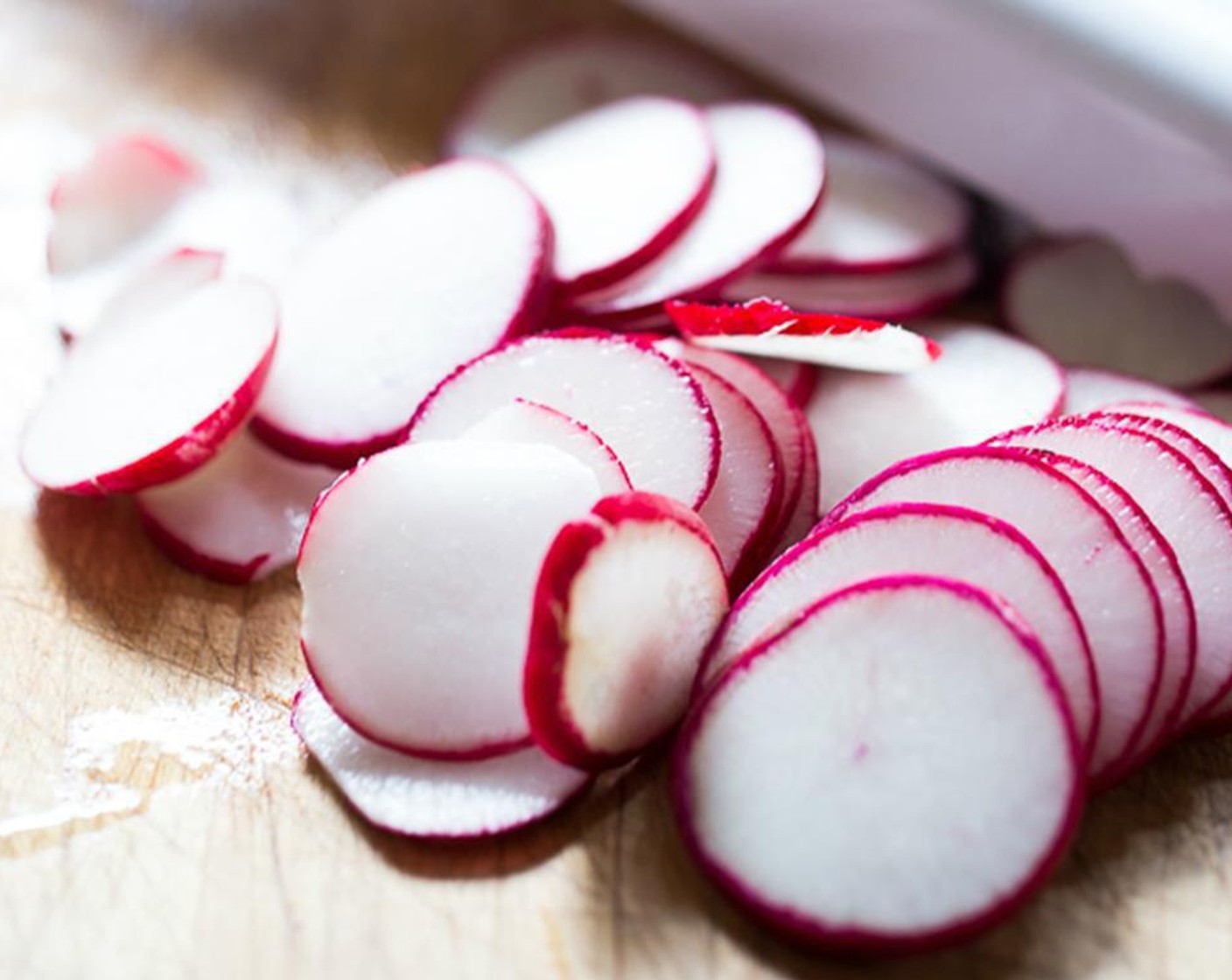 step 5 Shave or thinly slice the Radish (1 bunch).