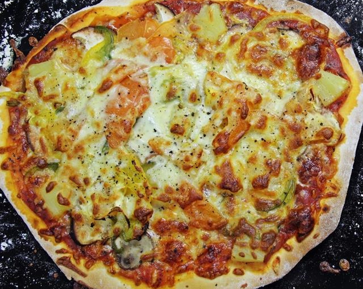 Vegetarian Thin Crust Pizza