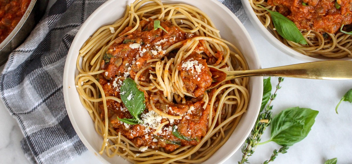 Pumpkin Lentil “Bolognese” Recipe | SideChef