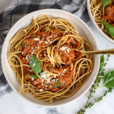 Pumpkin Lentil “Bolognese” Recipe | SideChef