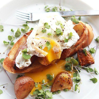 Poached Eggs Over Crispy Potatoes and Toast Recipe | SideChef