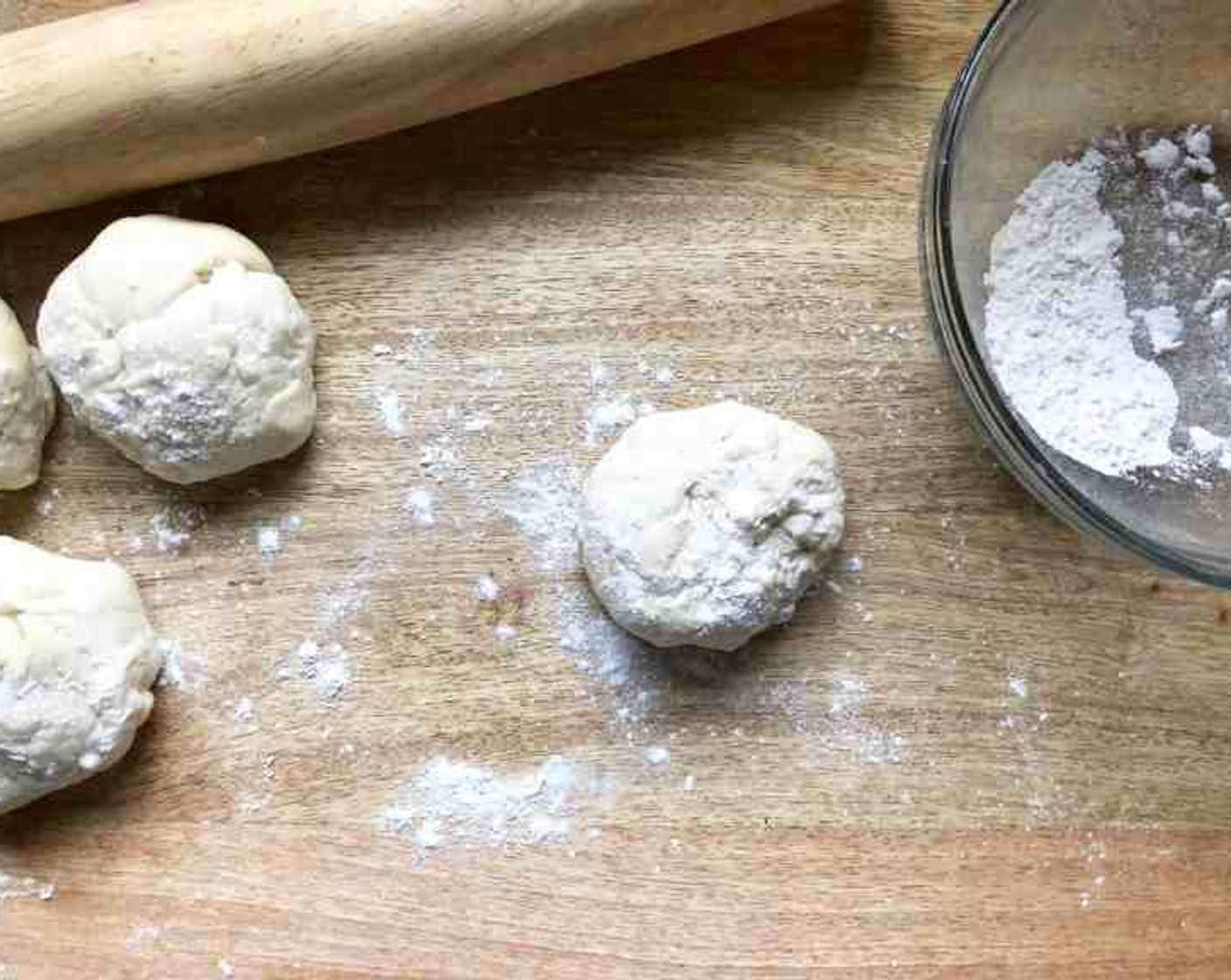 step 1 Let Pizza Dough (12 oz) stand at room temperature for 30 minutes. Divide dough into 4 pieces.