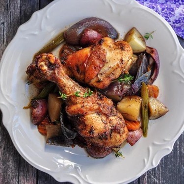 One-Pan Caribbean Jerk Chicken With Vegetables Recipe | SideChef