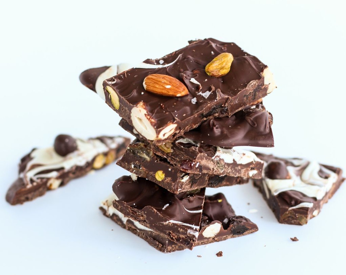 Dark and White Chocolate Bark with Mixed Fruits & Nuts