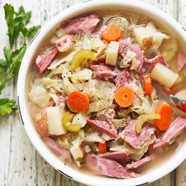 Crockpot Corned Beef and Cabbage Soup Recipe | SideChef