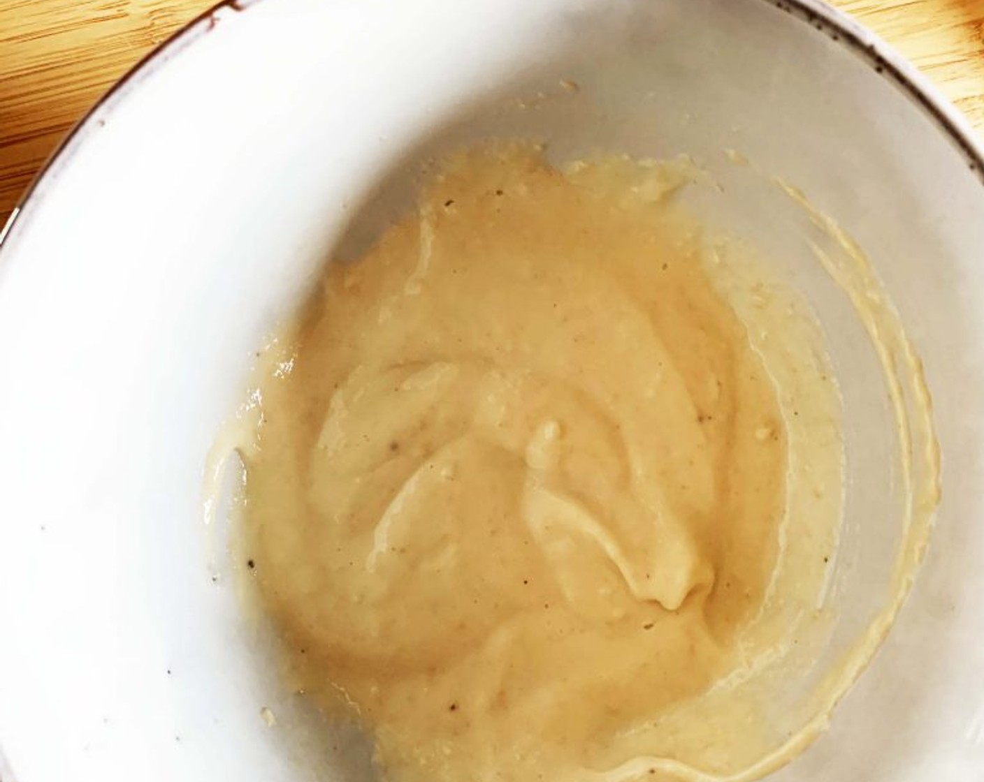 step 2 In a bowl whisk together Cashew Butter (1/2 cup), Organic Egg (1), egg white, Vanilla Extract (1 tsp), and Granulated Erythritol (1/4 cup).