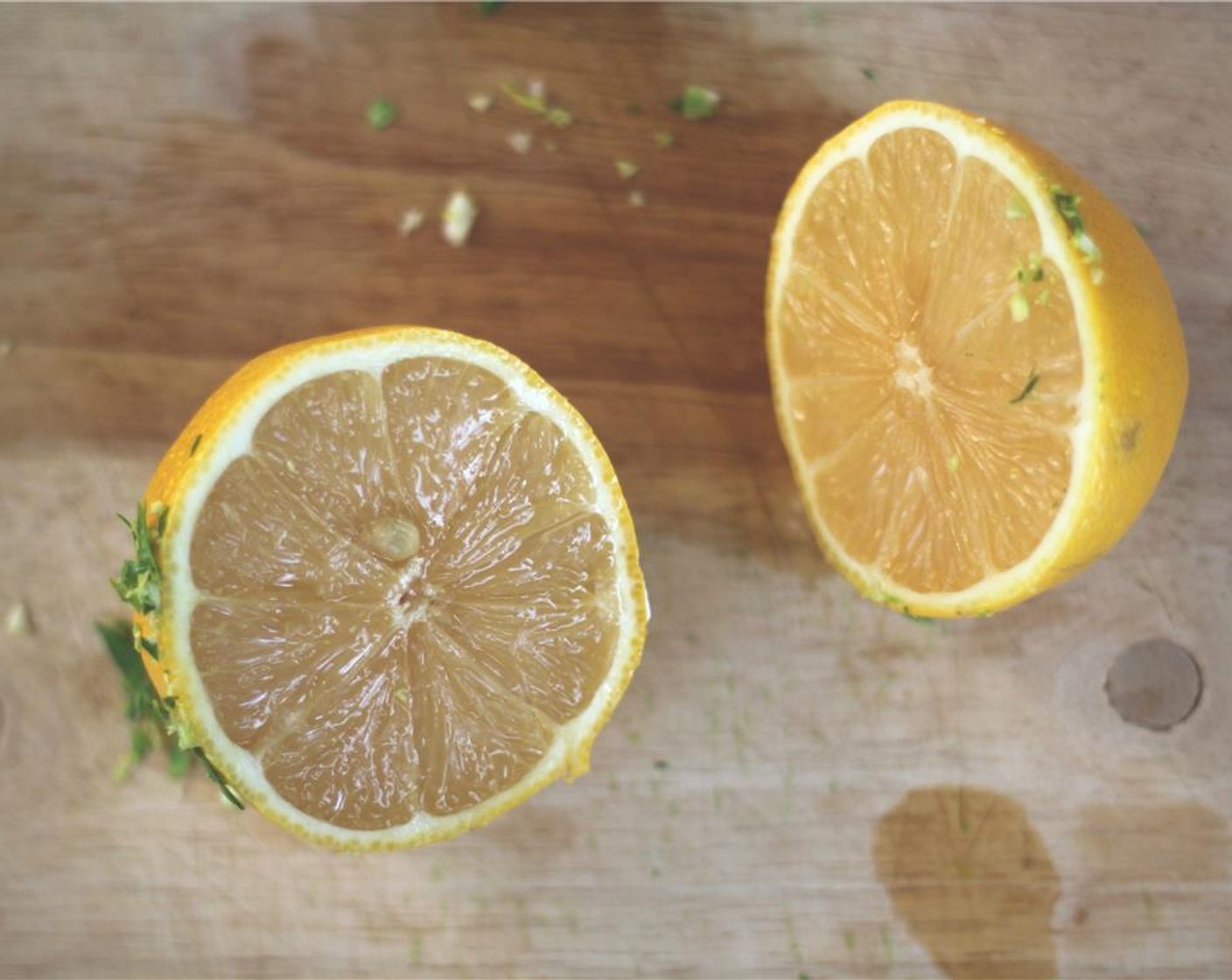 step 4 Juice the Lemon (1), and chop the Fresh Mint Leaves (1/4 cup).