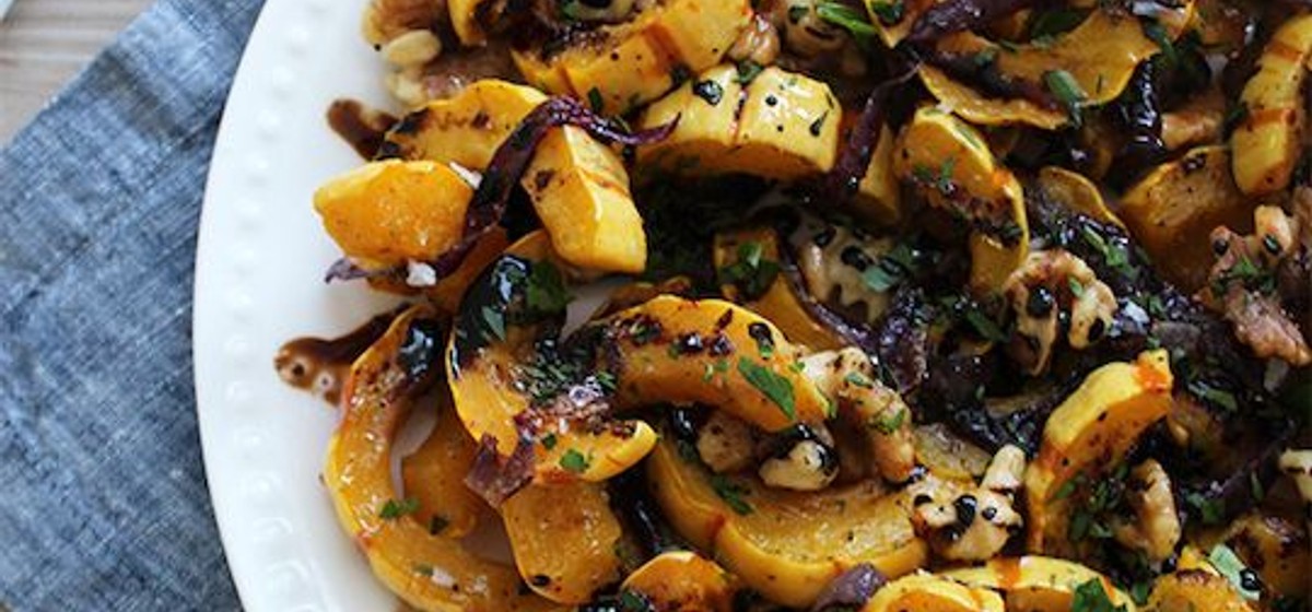 Roasted Delicata Squash with Quick Balsamic Glaze Recipe | SideChef