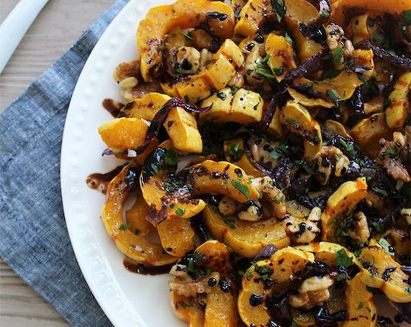 Roasted Delicata Squash with Quick Balsamic Glaze