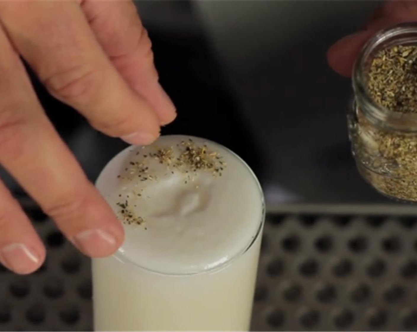 step 5 Garnish with Chamomile Buds (1 pinch).