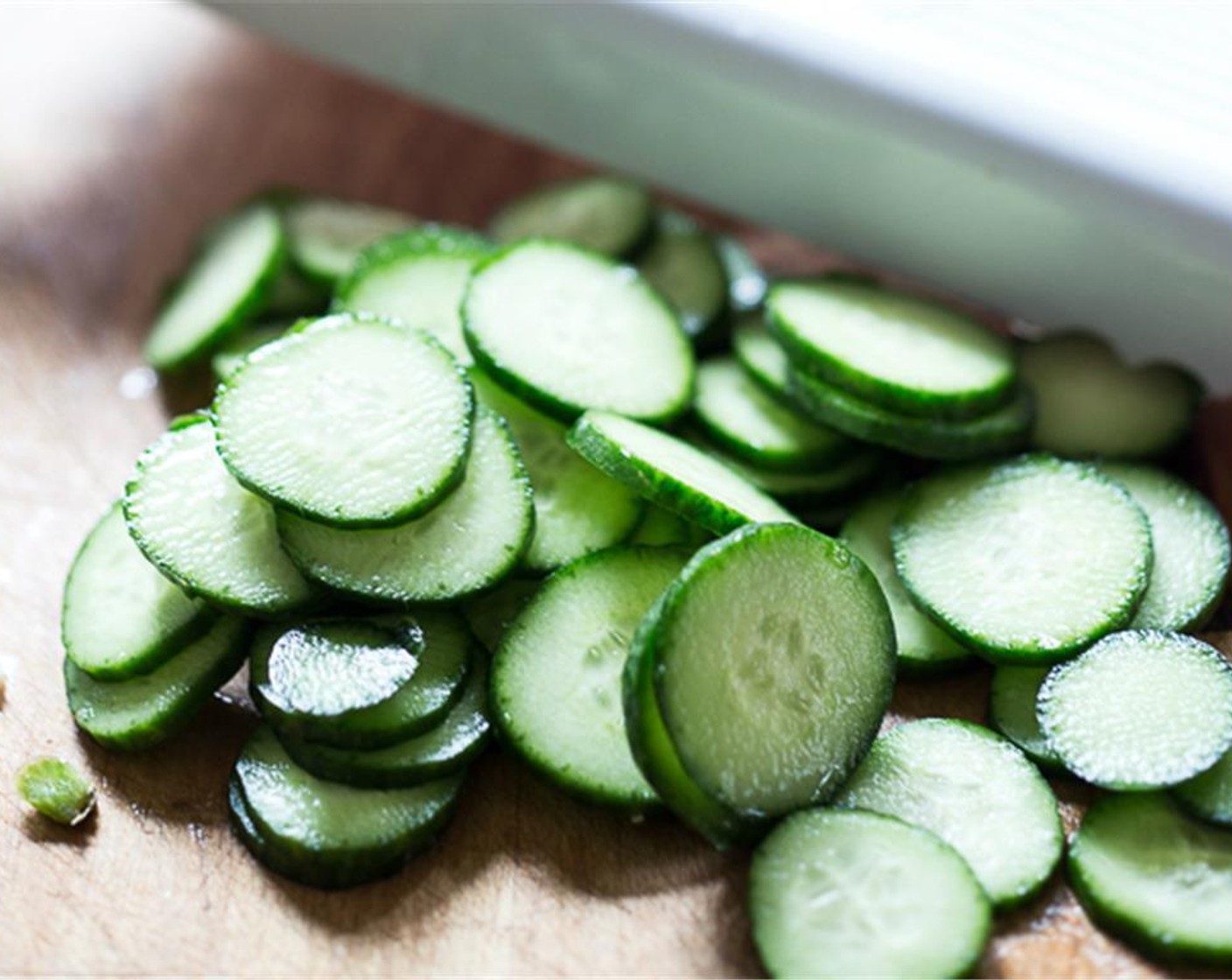 step 4 Shave or thinly slice the Turkish Cucumbers (3).