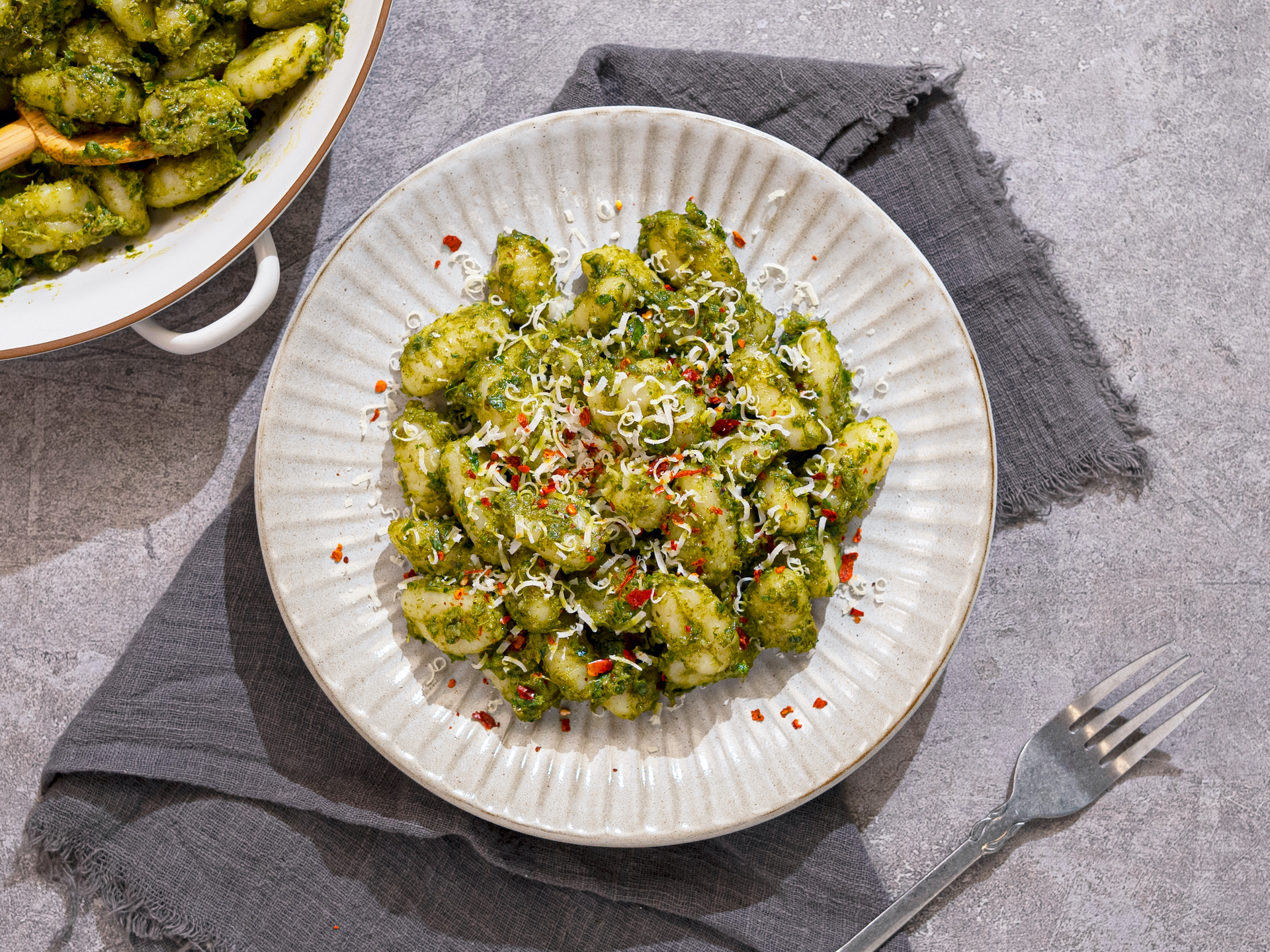 Brown Butter Corn and Pesto Gnocchi - Dishing Out Health