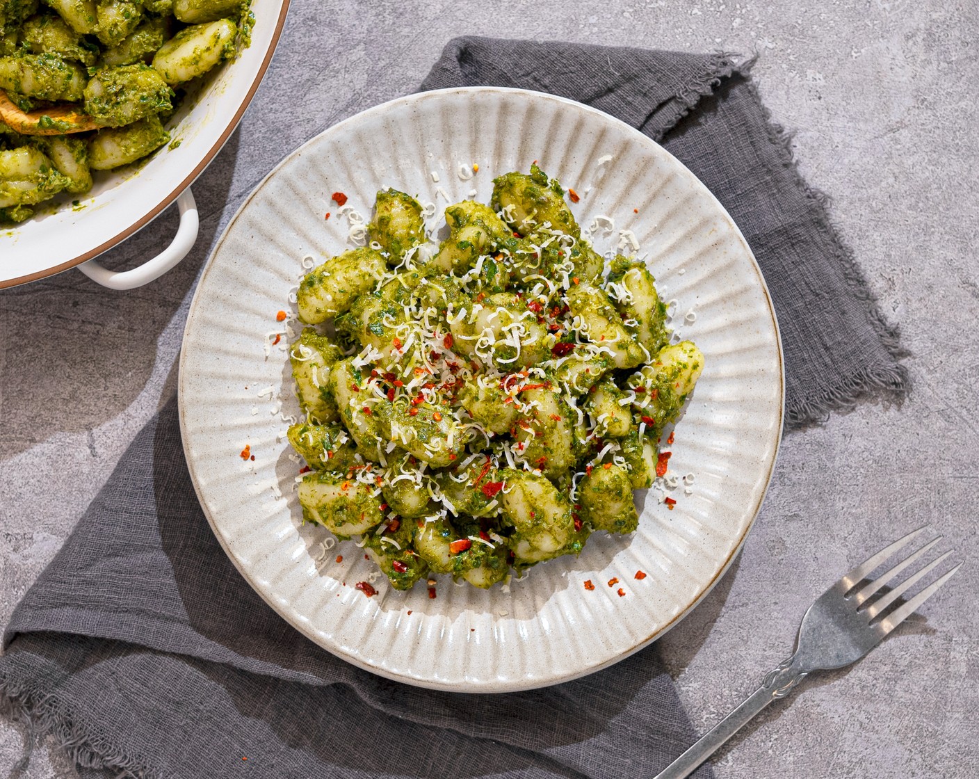 Easy Kale Pesto Gnocchi
