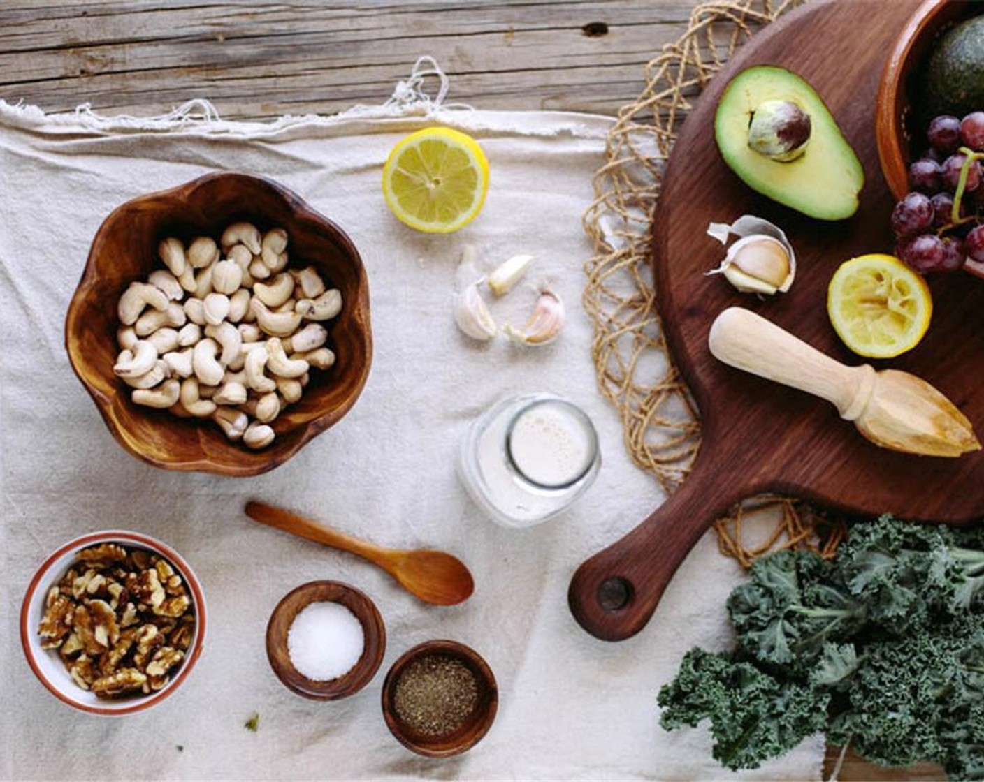 step 1 To make the cashew & avocado “mayo” dressing: Soak the Raw Cashews (1 cup) in a bowl of water overnight.