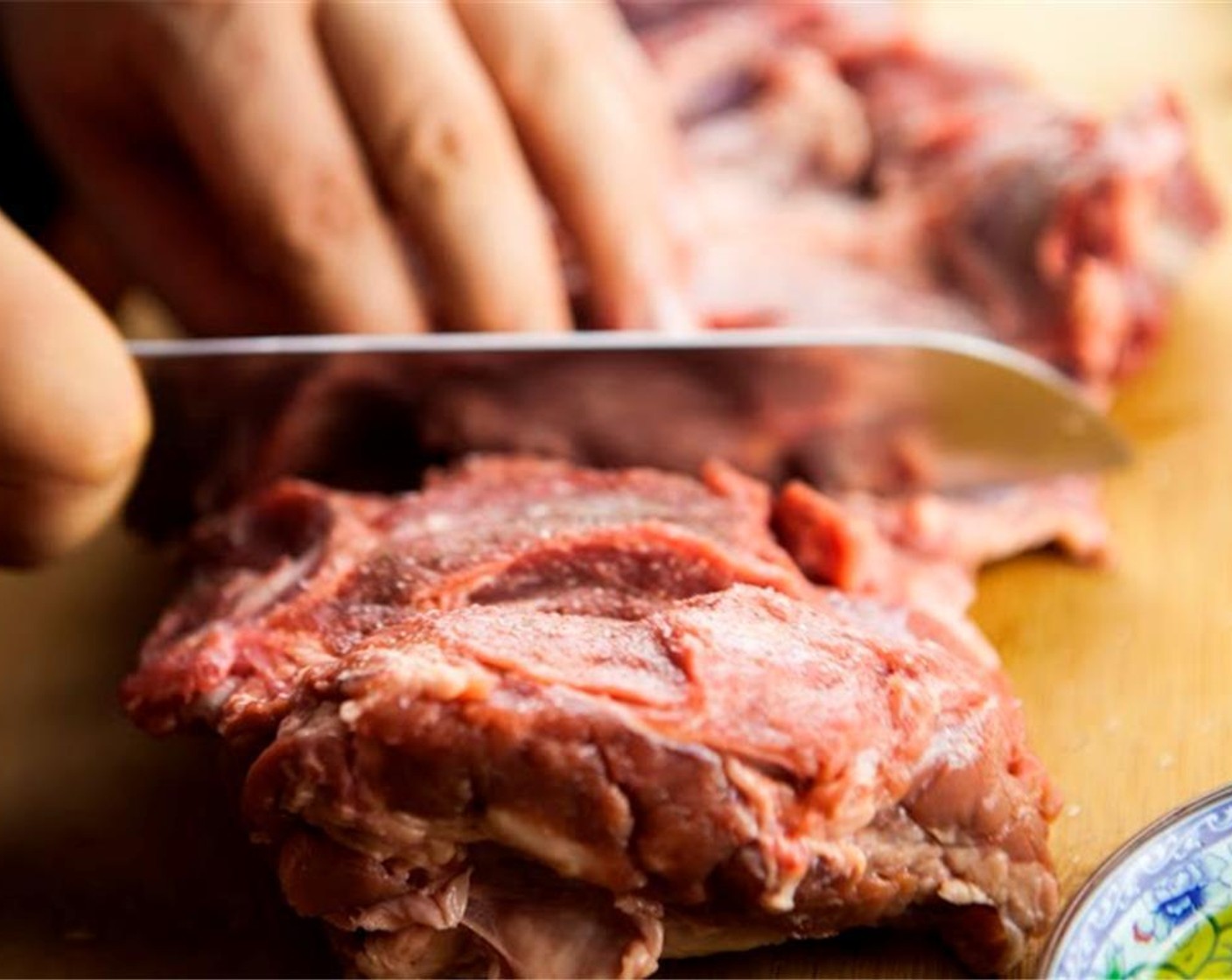 step 2 Make 1-inch deep cuts on the inside of the Boneless Leg of Lamb (1). Season with Salt (to taste) and Ground Black Pepper (1/4 tsp). Place Fresh Rosemary (5 sprigs) and Fresh Thyme (5 sprigs) in the cuts you just made.