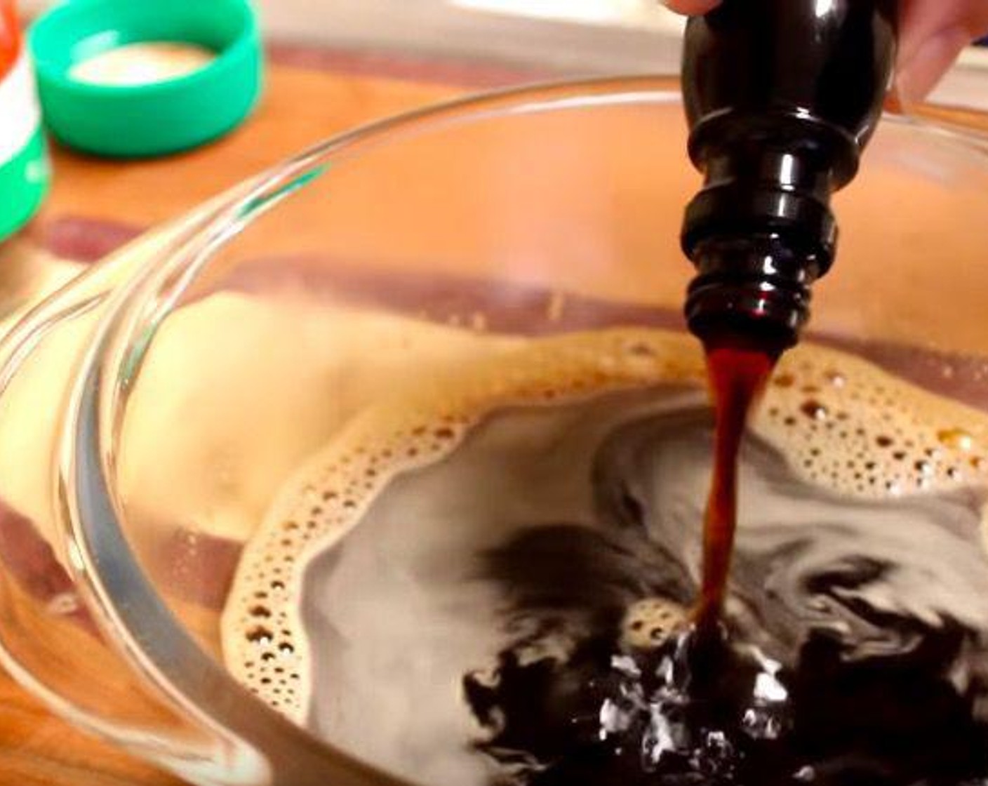 step 1 In a small bowl, bring Water (6 fl oz) to a boil and add in Instant Espresso Powder (1/2 Tbsp). Whisk until dissolved and add in Kahlua (3 Tbsp). Set aside to cool.