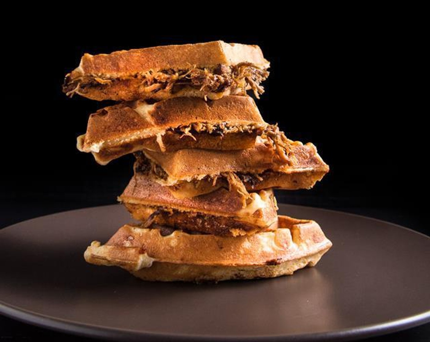 BBQ Pulled Pork Waffles