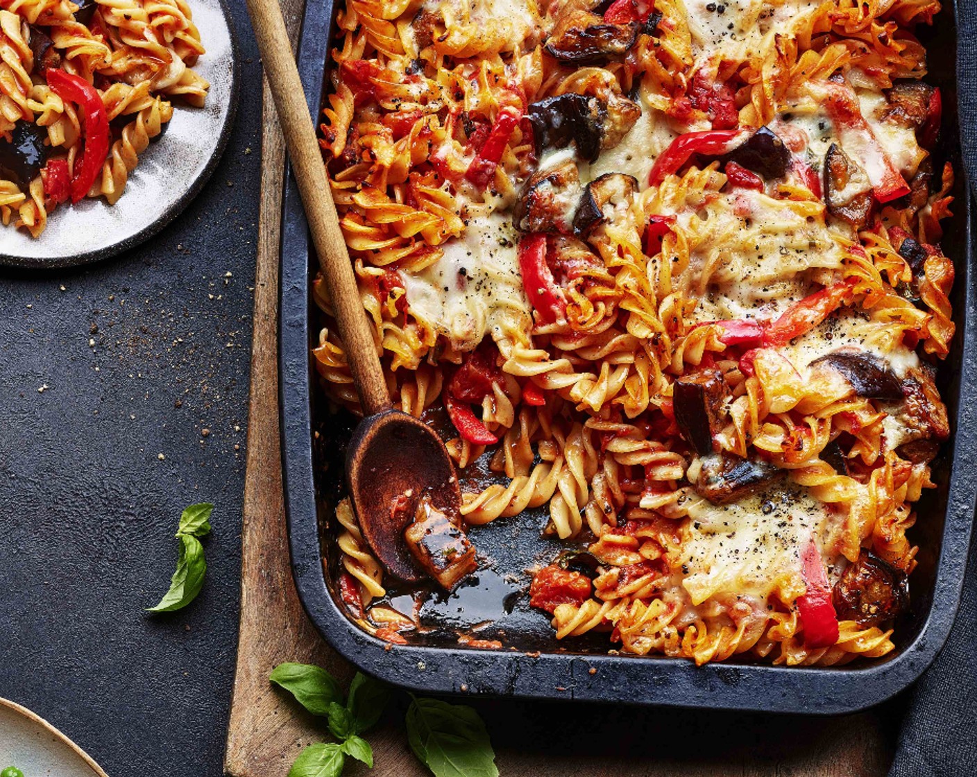 Aubergine and red pepper pasta bake | M&S