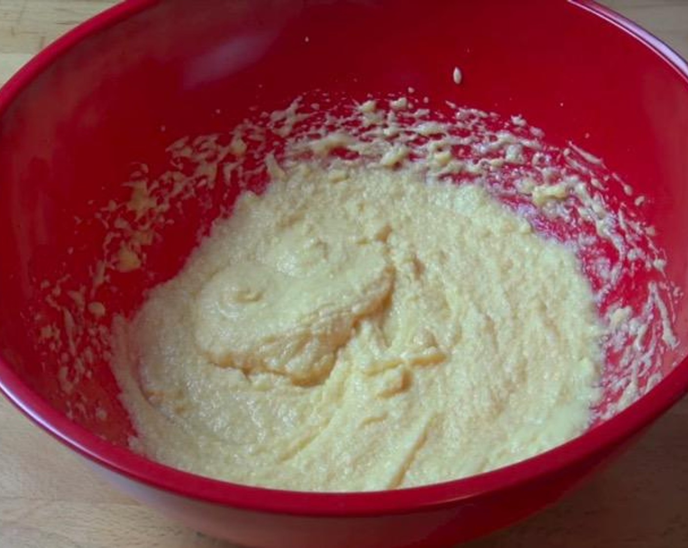 step 3 Stir in half of the Milk (2/3 cup) and half of the Self-Rising Flour (2 cups). Combine and then add the remaining milk and flour.