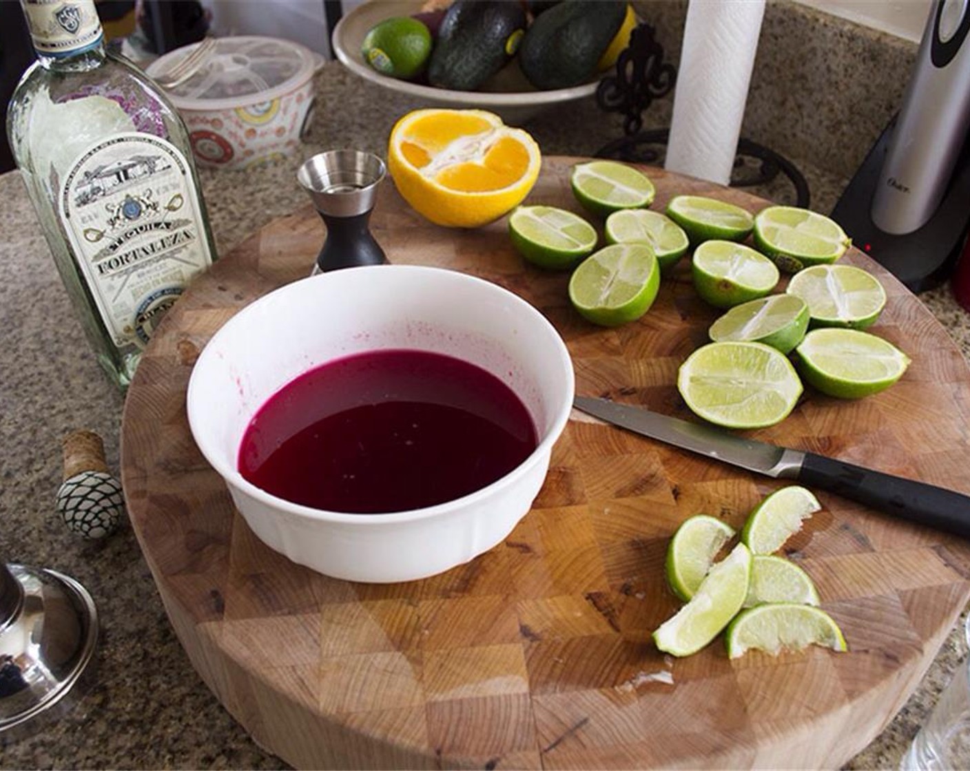 step 1 For the prickly pear syrup, scoop the flesh out of the Prickly Pears (2) and roughly chop it. Combine it with the Water (1 1/2 cups) and Granulated Sugar (1/2 cup) in a saucepan. Bring to a boil, then reduce to a simmer and cook for 10-15 minutes. Strain out solids.