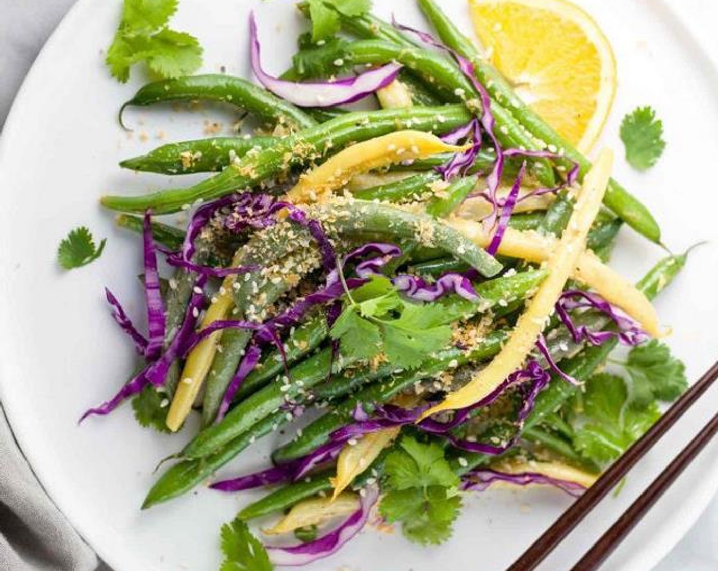 Crunchy Green Beans with Orange Miso Sauce