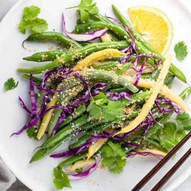 Crunchy Green Beans with Orange Miso Sauce Recipe | SideChef