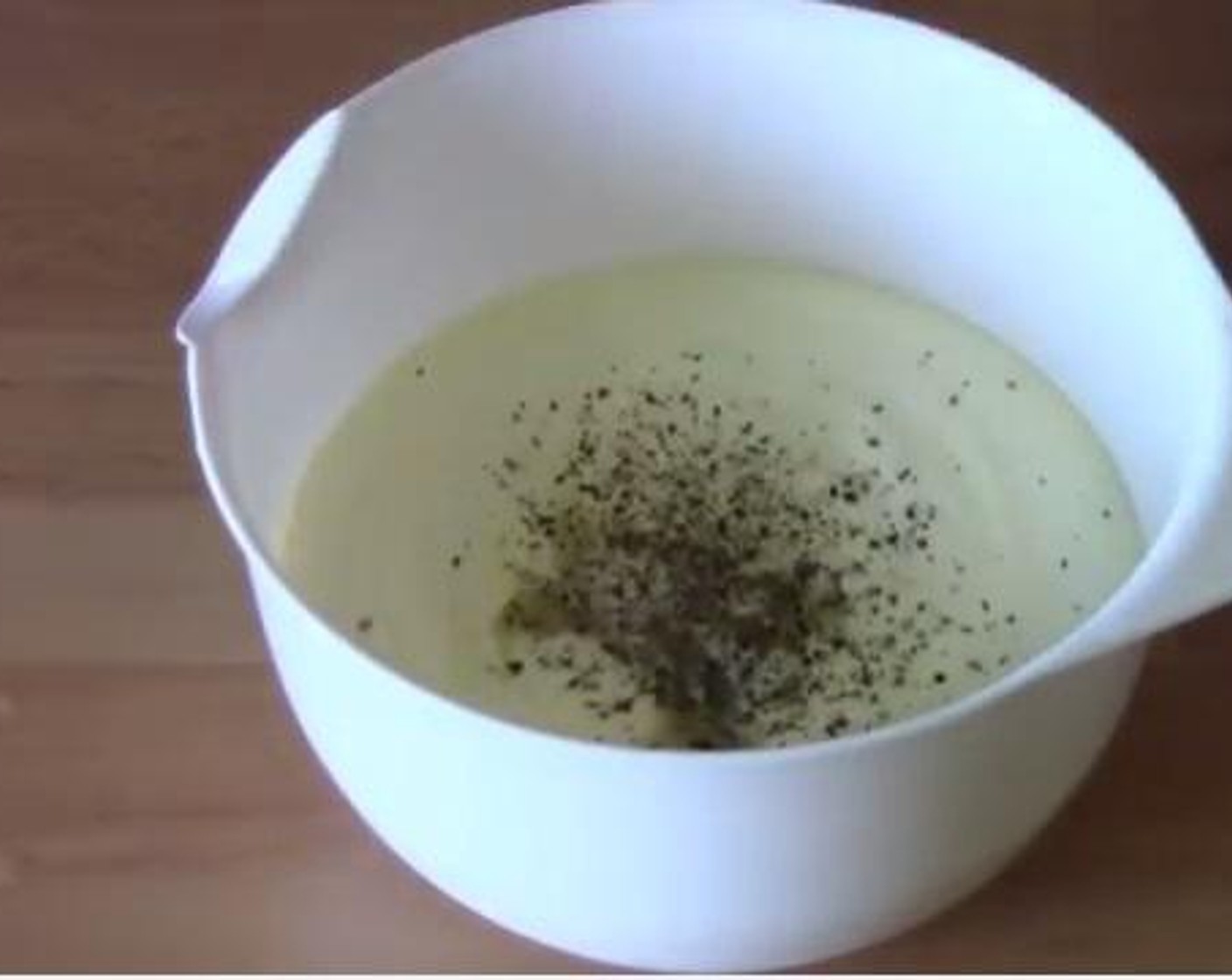 step 1 Into a small mixing bowl, mix together the Cream (2 cups), Chicken Stock (1/2 cup), Salt (to taste) and Ground Black Pepper (to taste).
