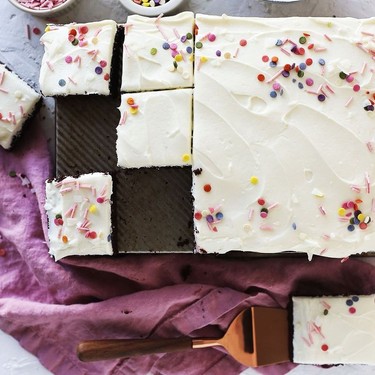 Chocolate Sheet Cake with Coconut Buttercream Recipe | SideChef