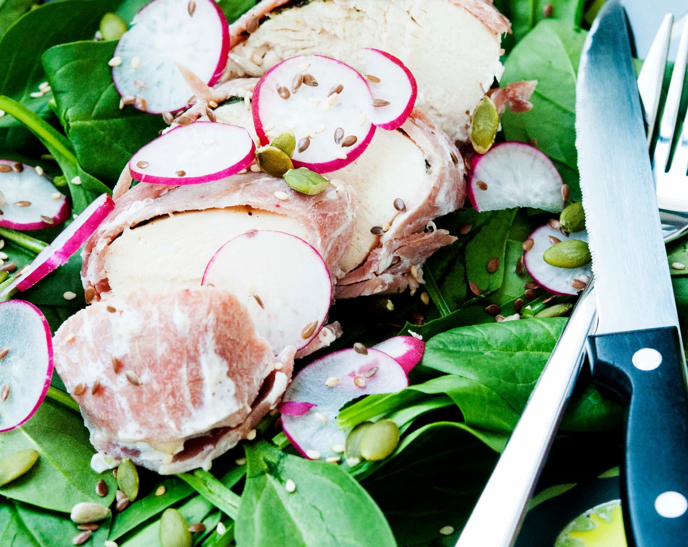 Steamed Chicken Breast in Pork Pocket