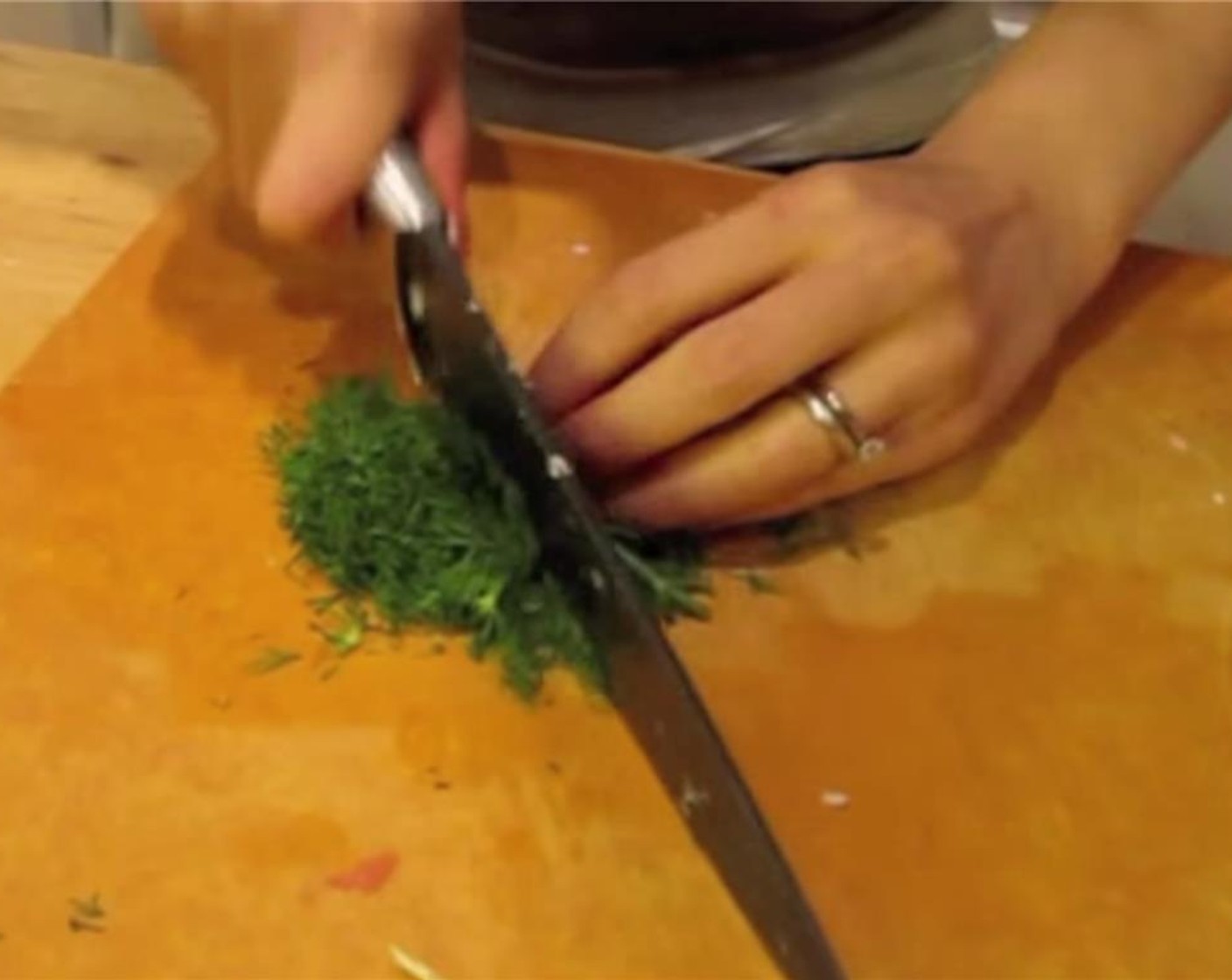 step 6 Chop up the Fresh Dill (to taste) and add to the dressing mixture.