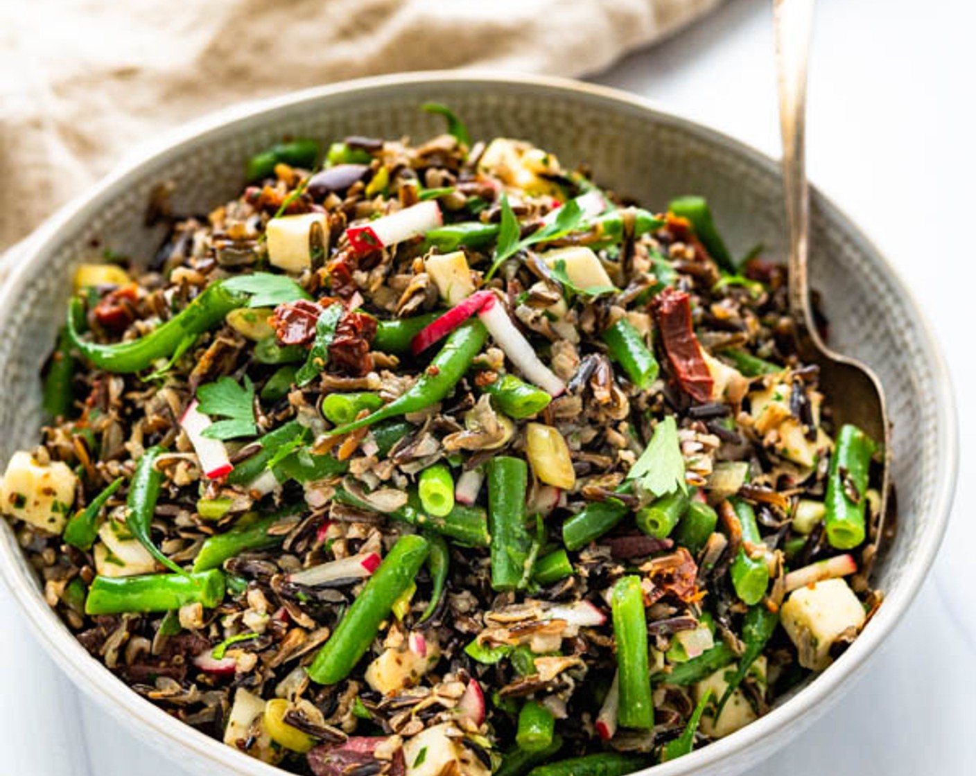 Italian Wild Rice Salad with Sherry Shallot Vinaigrette