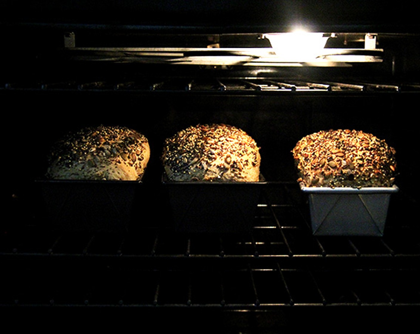 step 10 Transfer the pan to the oven and bake 40 minutes, or until golden. Remove the pan from the oven and turn the loaf out onto a cooling rack.