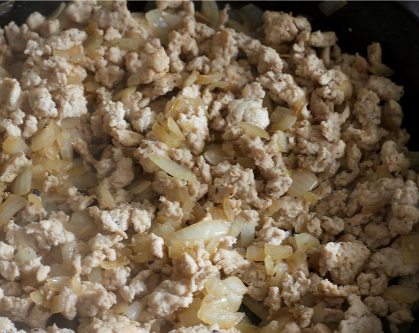 step 4 Add the Ground Turkey (1 lb), season with Salt (to taste) and Ground Black Pepper (to taste), and saute until it is almost cooked through, another 5 minutes.