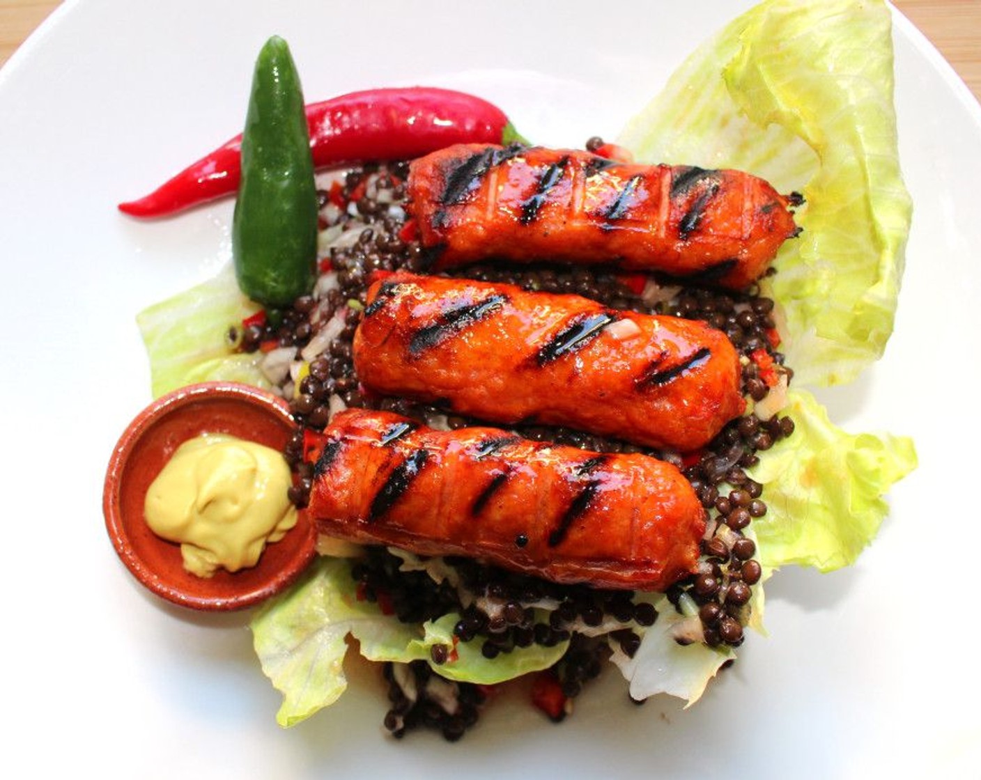 Grilled Cevapcici and Beluga Salad