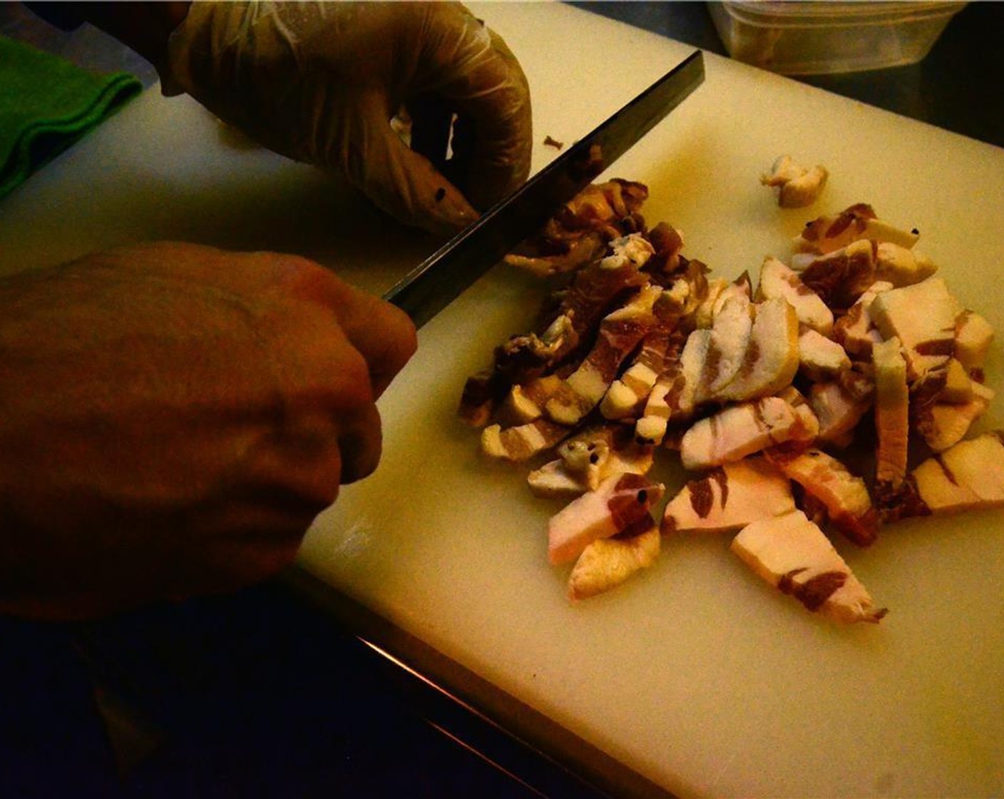 step 2 Cut the Bacon (1 lb) into lardons.