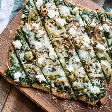 Three Cheese Spinach Pesto Pizza Recipe | SideChef