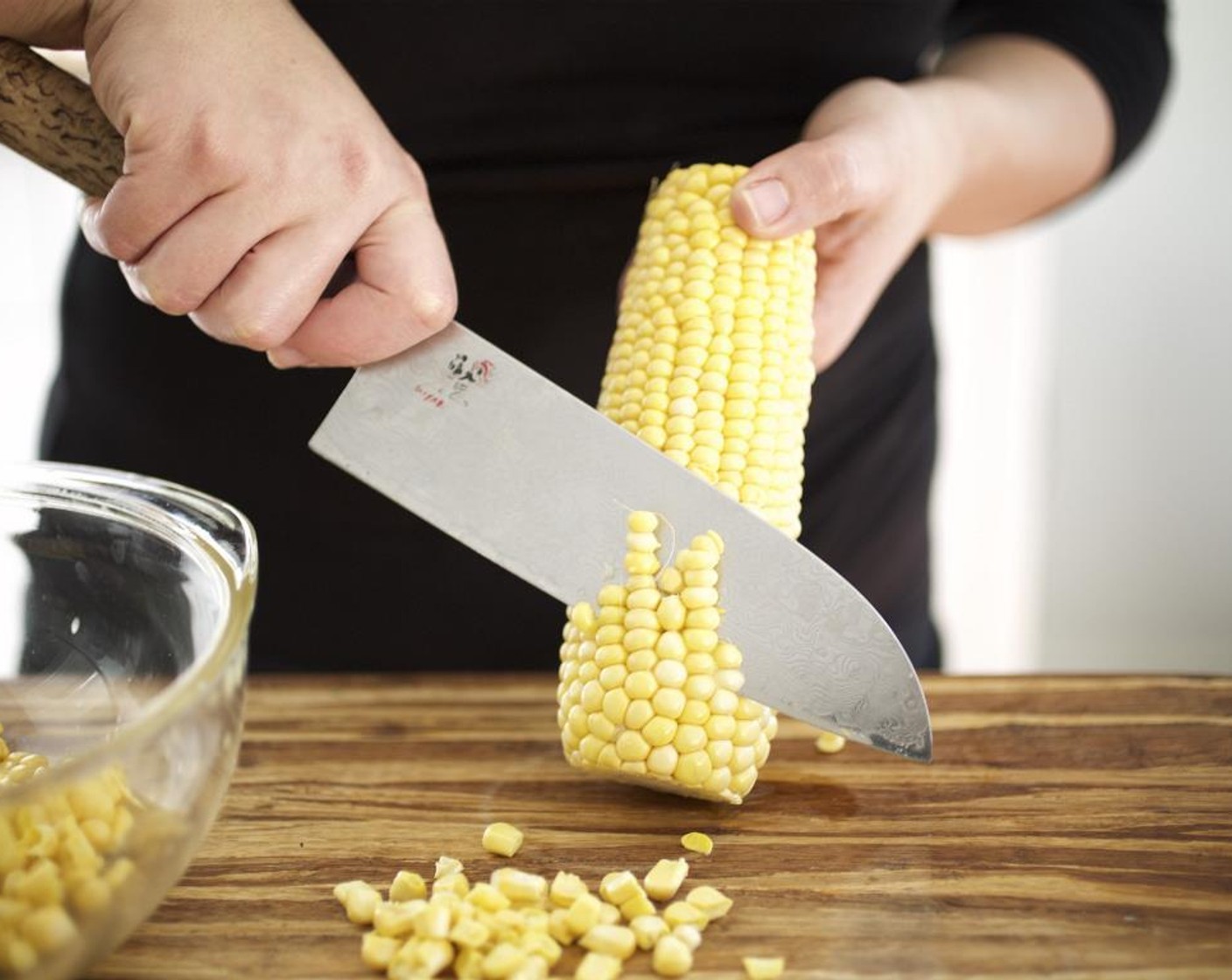 step 5 Cut the Corn Cobs (2) and discard cobs. Add the kernels to the bowl with the green pepper and celery.