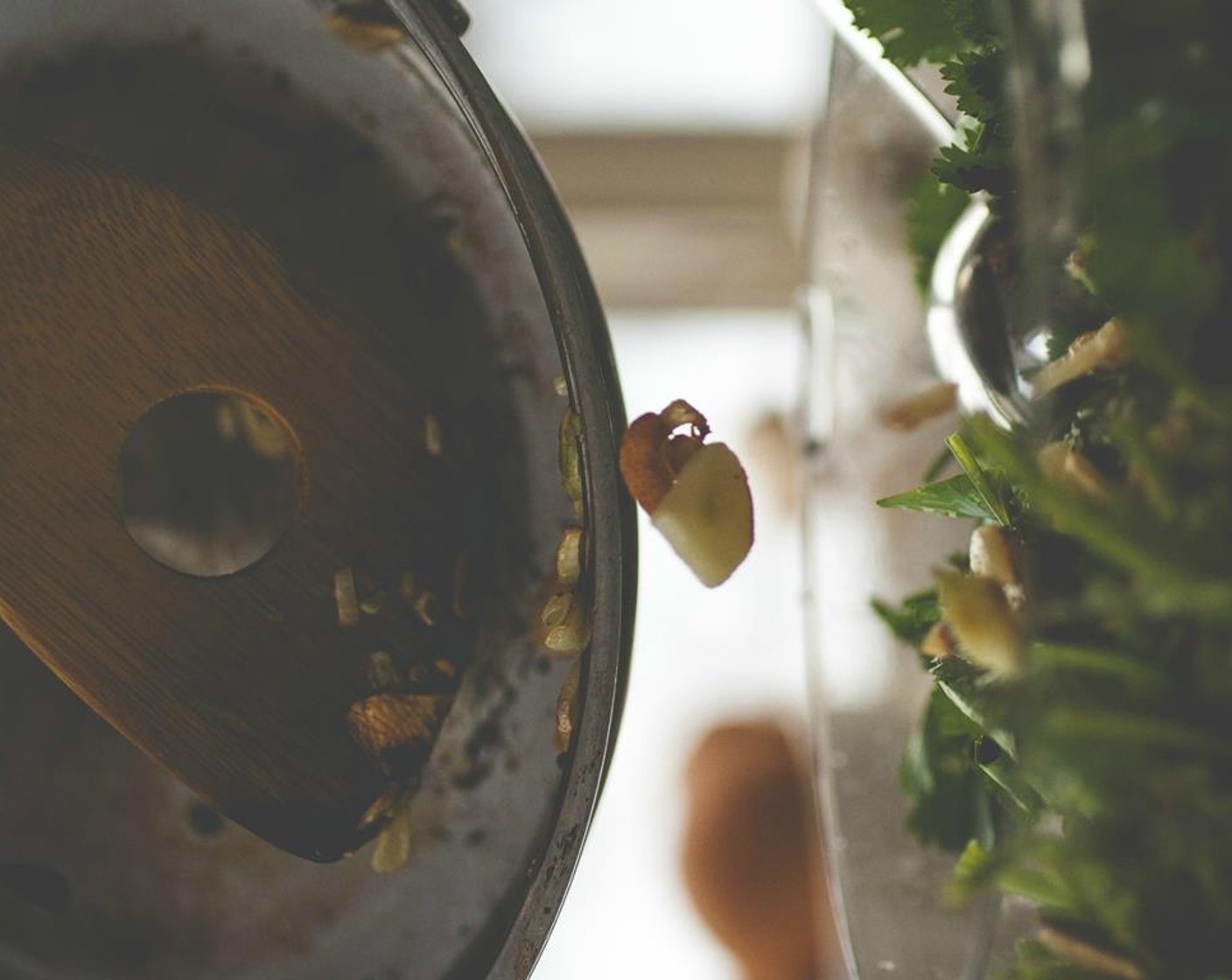 step 3 In a food processor, add sauteed garlic, Avocados (2), Limes (3), Fresh Ginger (1), Fresh Cilantro (1 bunch), Kosher Salt (1/2 tsp), Ground Black Pepper (1/4 tsp), and Crushed Red Pepper Flakes (1/4 tsp).