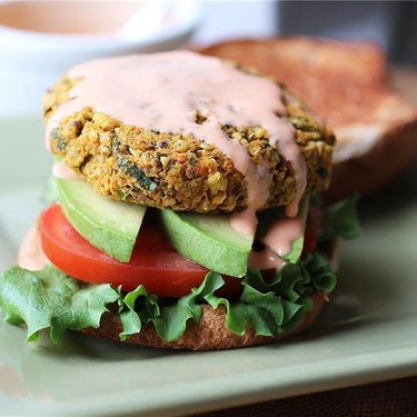 Southwestern Chickpea Sweet Potato Burgers Recipe | SideChef