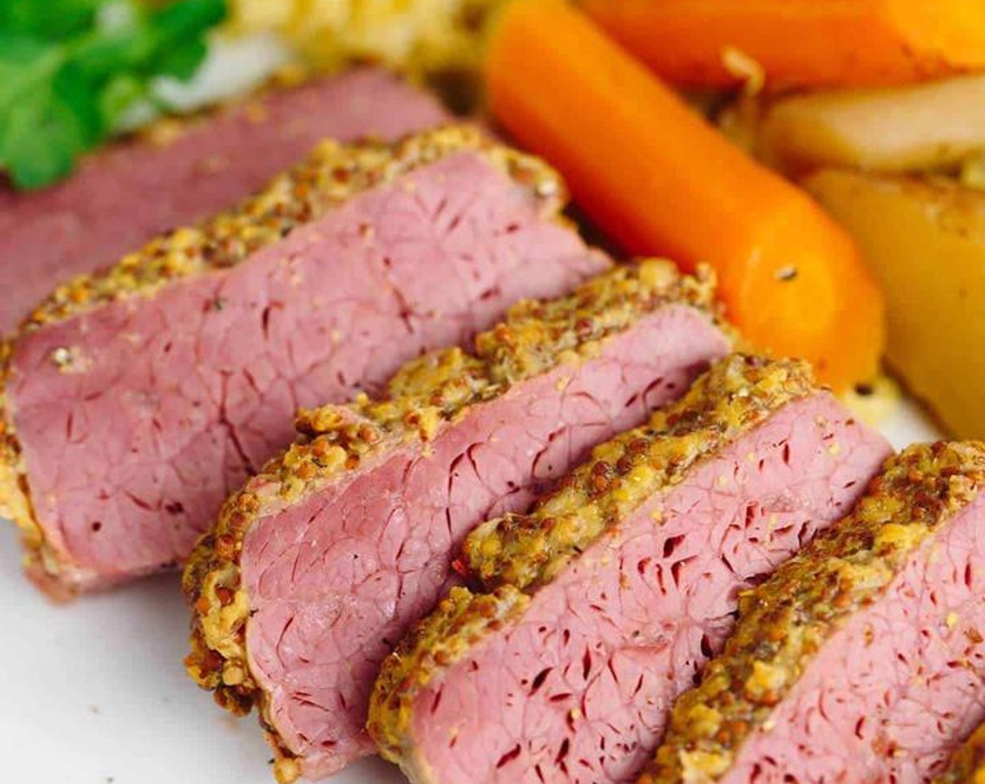Slow Cooker Corned Beef with Guinness Mustard