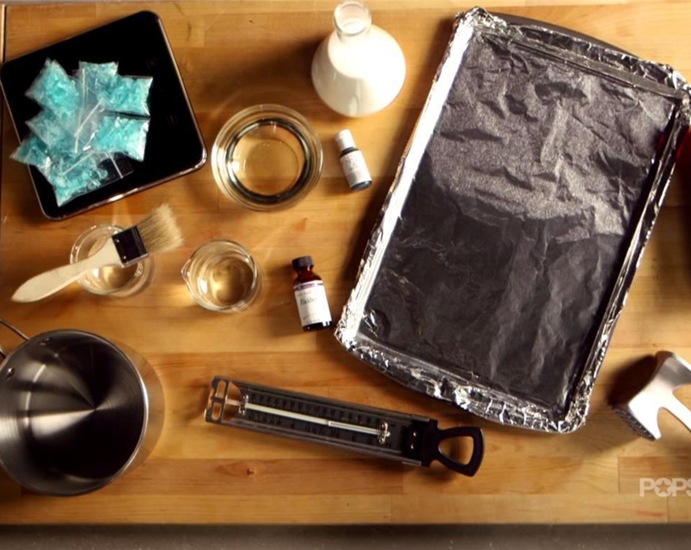 step 1 Prepare your ingredients and tools. Wrap a baking sheet in foil and spray with Nonstick Cooking Spray (as needed).
