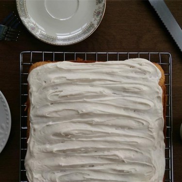 Sweet Potato Spice Sheet Cake with Maple Syrup Frosting Recipe | SideChef